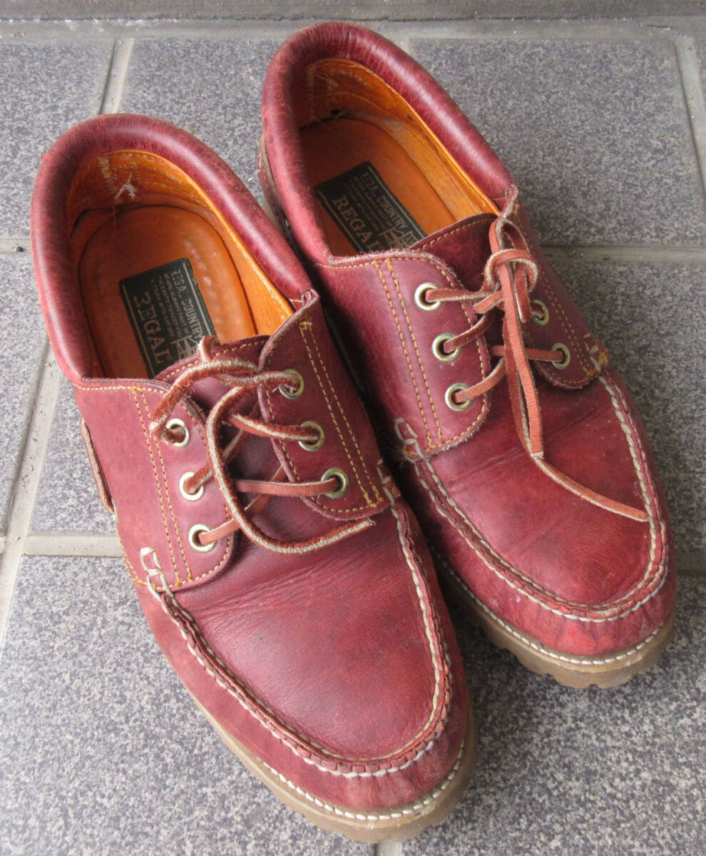 美品　REGAL ブラウン モカシンシューズ 26㎝ リーガル REGAL 26cm ブラウンレザー モカシンシューズ