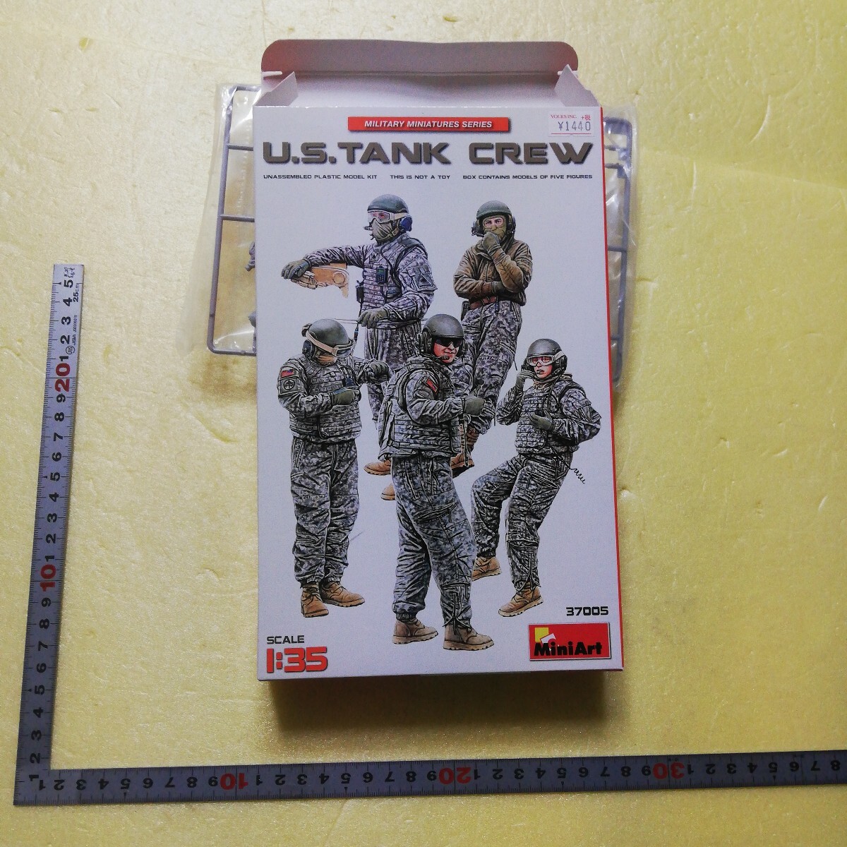 ☆地　1/35 Mini Art ミニアート アメリカ軍　現用戦車兵　将兵５名　透明部品あり　未組立_画像1