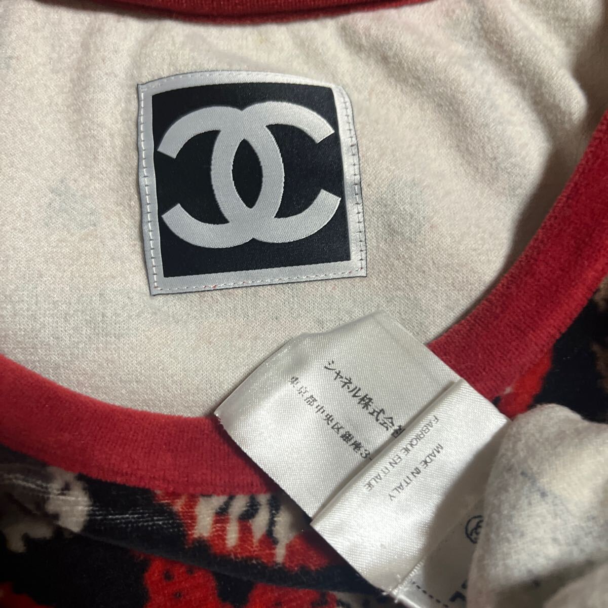 【美品】 パッチワークCHANEL /シャネル　半袖　トップス