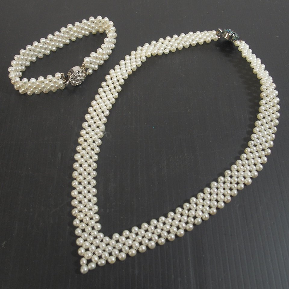 f002 Z3 淡水パール ネックレス ブレスレット セット 淡水真珠 f002 Z3 淡水パール ネックレス ブレスレット セット 淡水真珠