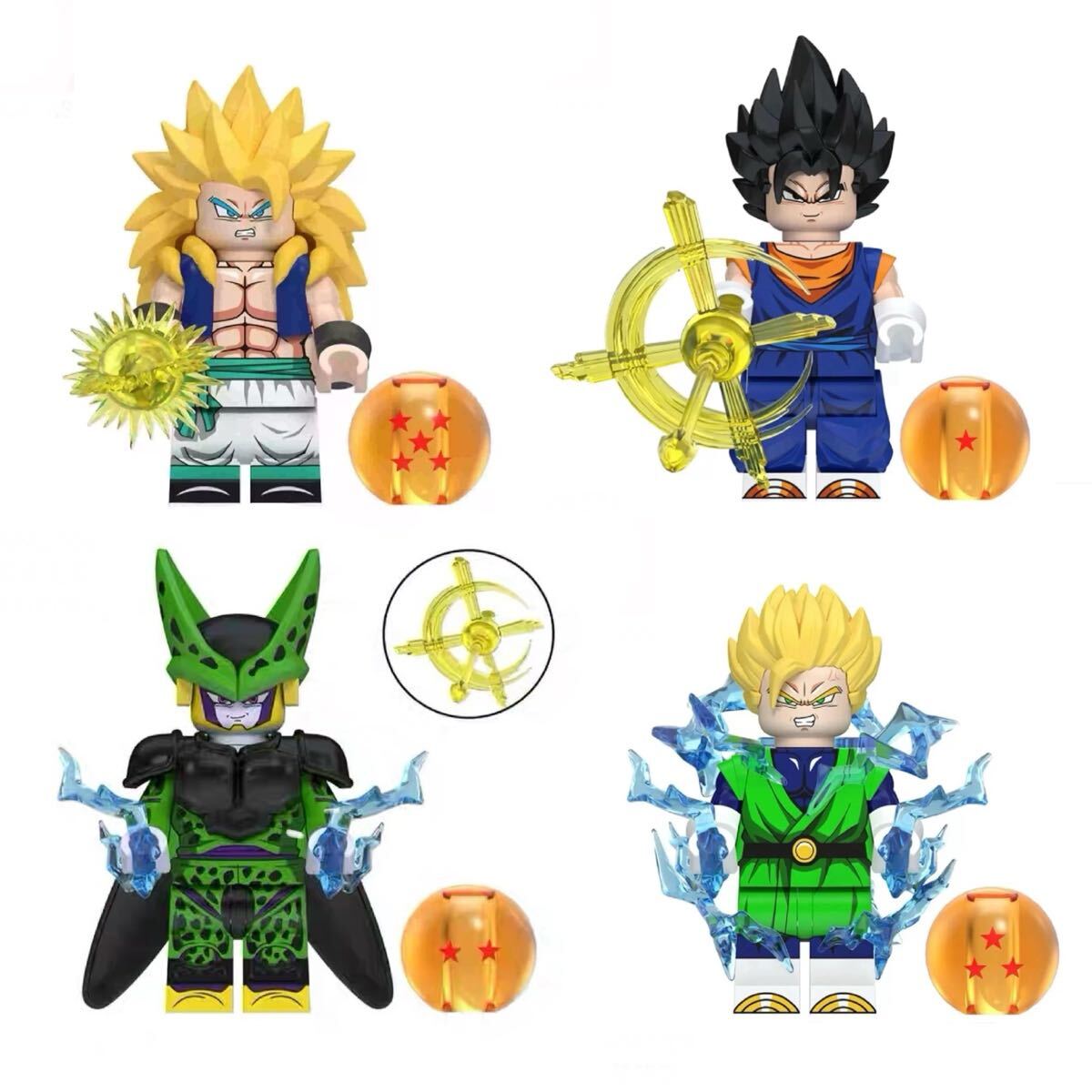 ドラゴンボール フィギュア8体★孫悟空&トランクス&ゴジータ&ゴテンクス&孫悟飯 レゴ互換 ドラゴンボール キャラクター ミニフィグ 8体セット