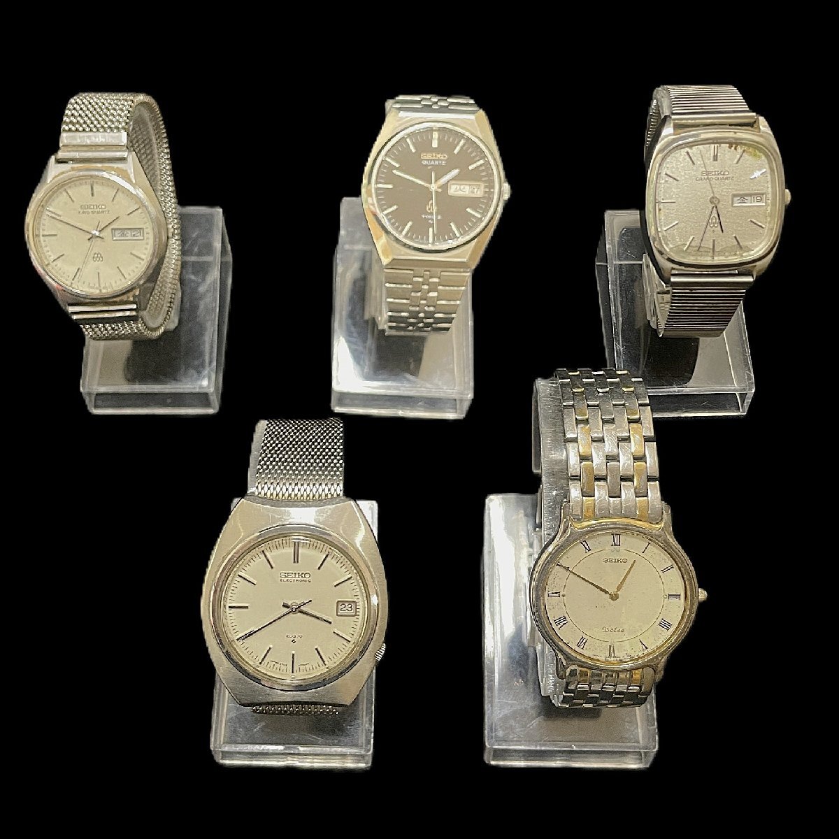 5AT平03025F】1円スタート☆SEIKO セイコー☆QZ☆不動 5点 5AT平03025F】1円スタート☆SEIKO セイコー☆QZ☆不動 5点