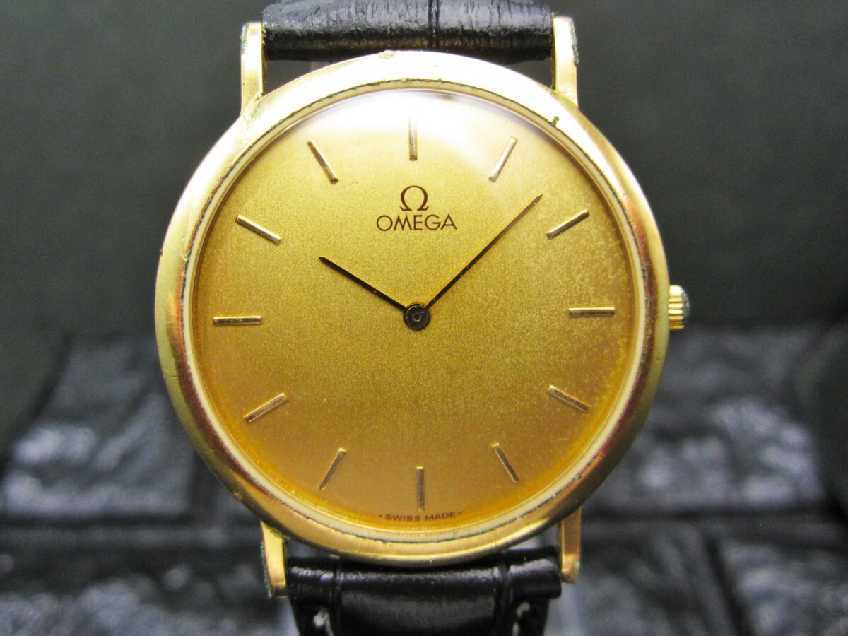 OMEGA オメガ デビル De Ville ゴールド文字盤 ラウンド 腕時計 OMEGA オメガ デビル De Ville ゴールド文字盤 ラウンド 腕時計