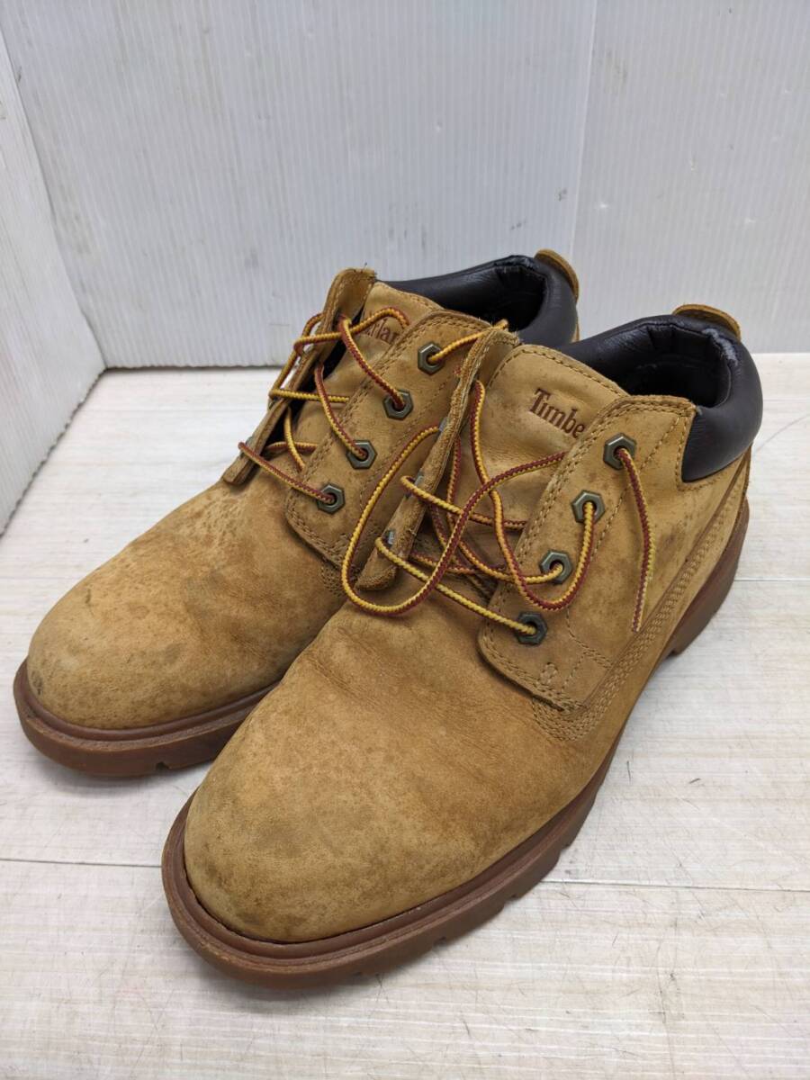 送料無料S92745 Timberland ティンバーランド シューズ 茶色 ブラウン 全長27.5cm 男性 メンズ 靴 おしゃれ 革 レザー シンプル 7インチ以下