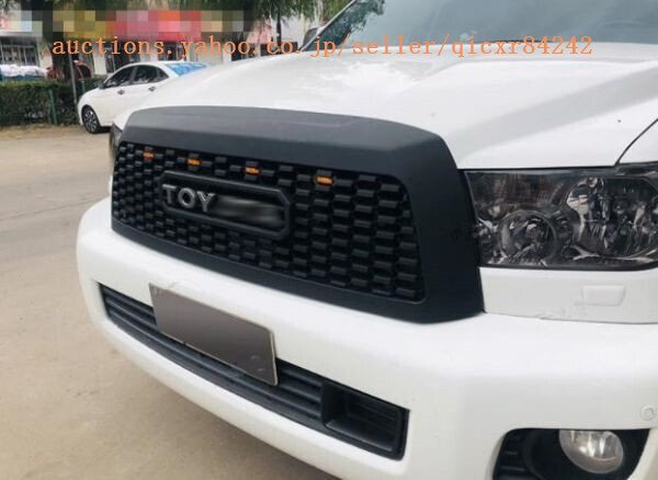 トヨタセコイア2010-2018年 LED付き フロントグリル グリル フロントガーニッシュ 外装カスタムxsp037