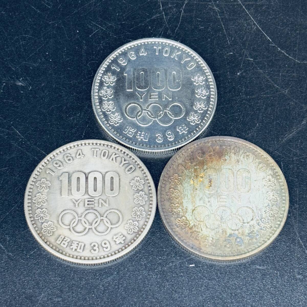 オリンピック銀貨 千円銀貨 記念硬貨 3枚 古銭 硬貨 記念 東京 オリンピック銀貨 千円銀貨 記念硬貨 3枚 古銭 硬貨 記念 東京