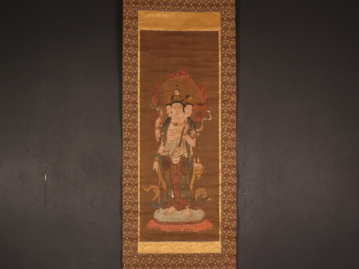 伝来】am1224 仏画 梵天図 無落款 十二天 中国(仏像)|売買され 伝来】am1224 仏画 梵天図 無落款 十二天 中国(仏像)|売買され