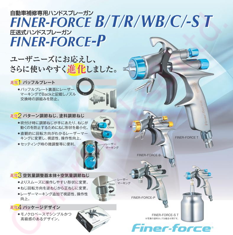 マイナーチェンジモデル【FINER-FORCE TypeR】+【4GF-U カップ付】1.4mm口徑【ファイナーフォース】タイプR 明治機(jī)械制作所 meiji