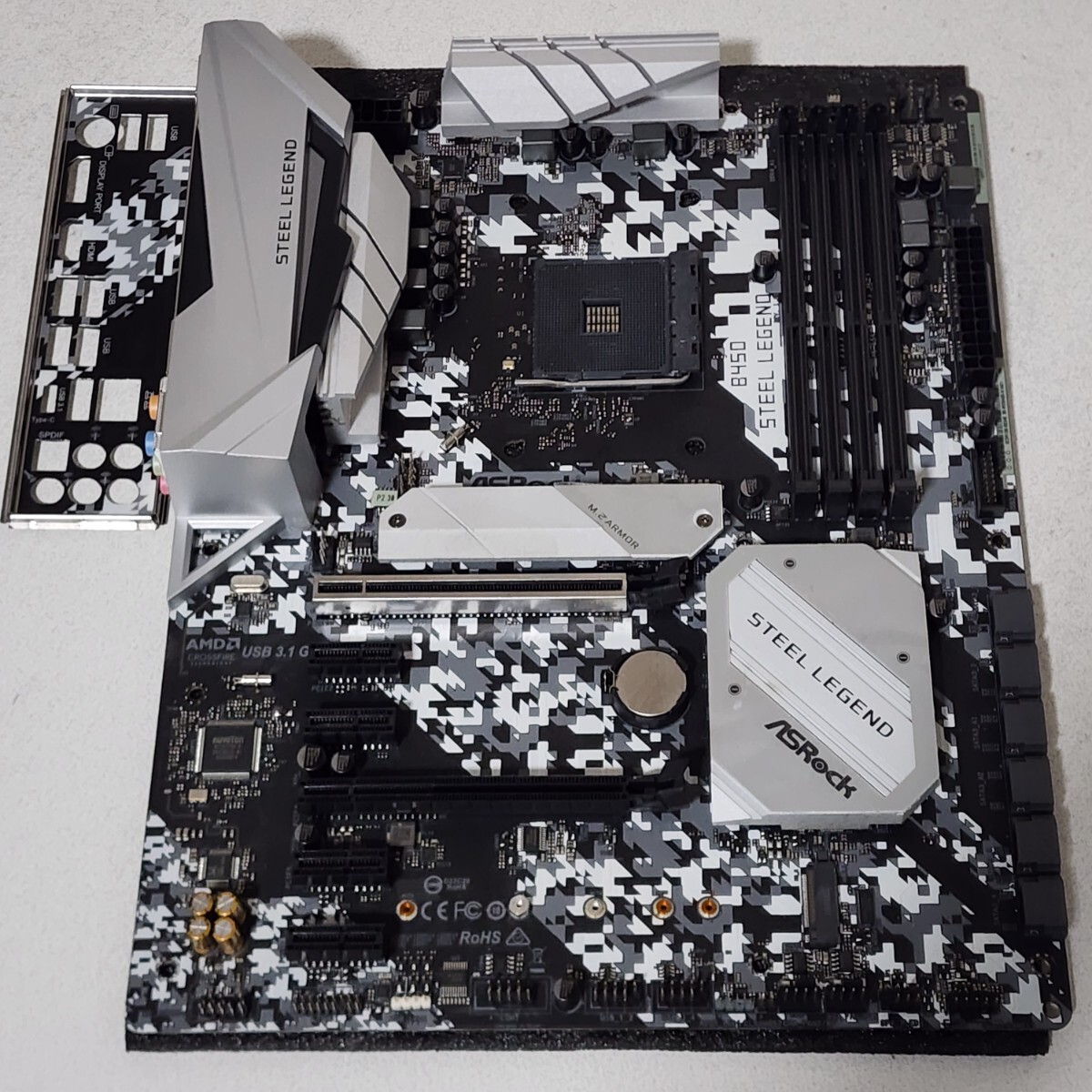 ASRock B450 STEEL LEGEND IOパネル付属 Socket AM4 ATX ASRock B450 STEEL LEGEND IOパネル付属 Socket AM4 ATX