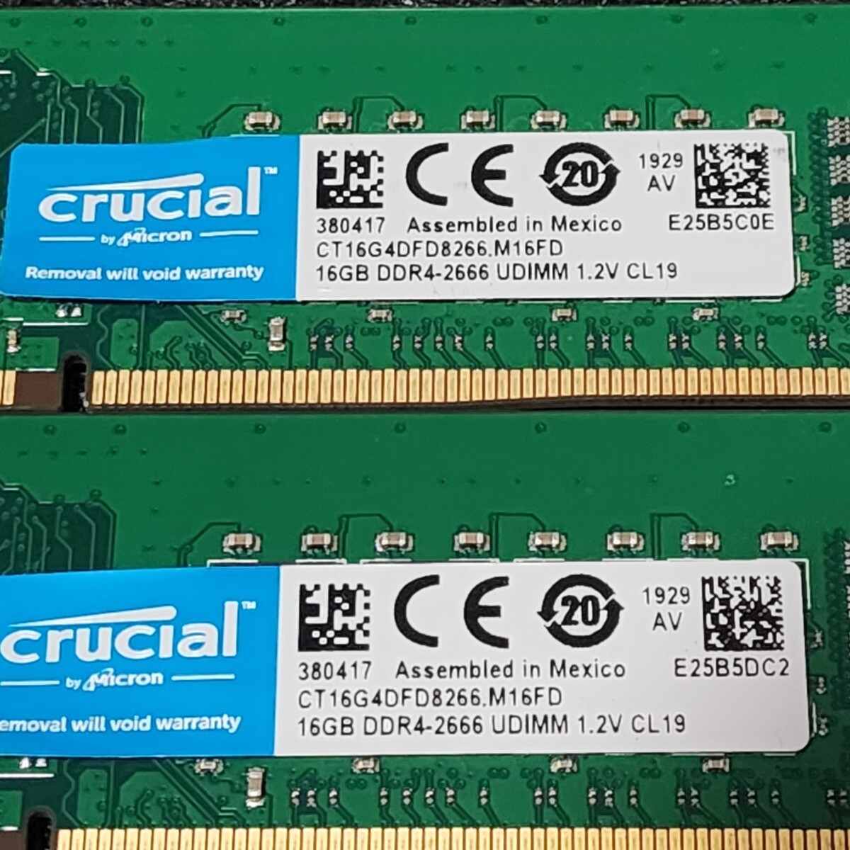 CRUCIAL DDR4-2666MHz 32GB (16GB×2枚キット) CT16G4DFD8266 CRUCIAL DDR4-2666MHz 32GB (16GB×2枚キット) CT16G4DFD8266