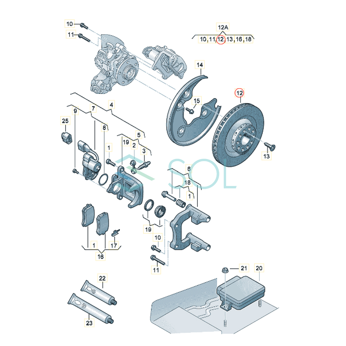 HAPAD アウディ A7 4G リア ブレーキローター ブレーキパッド 左右 セット 8K0615601B 8K0698451A 18時まで即日出荷