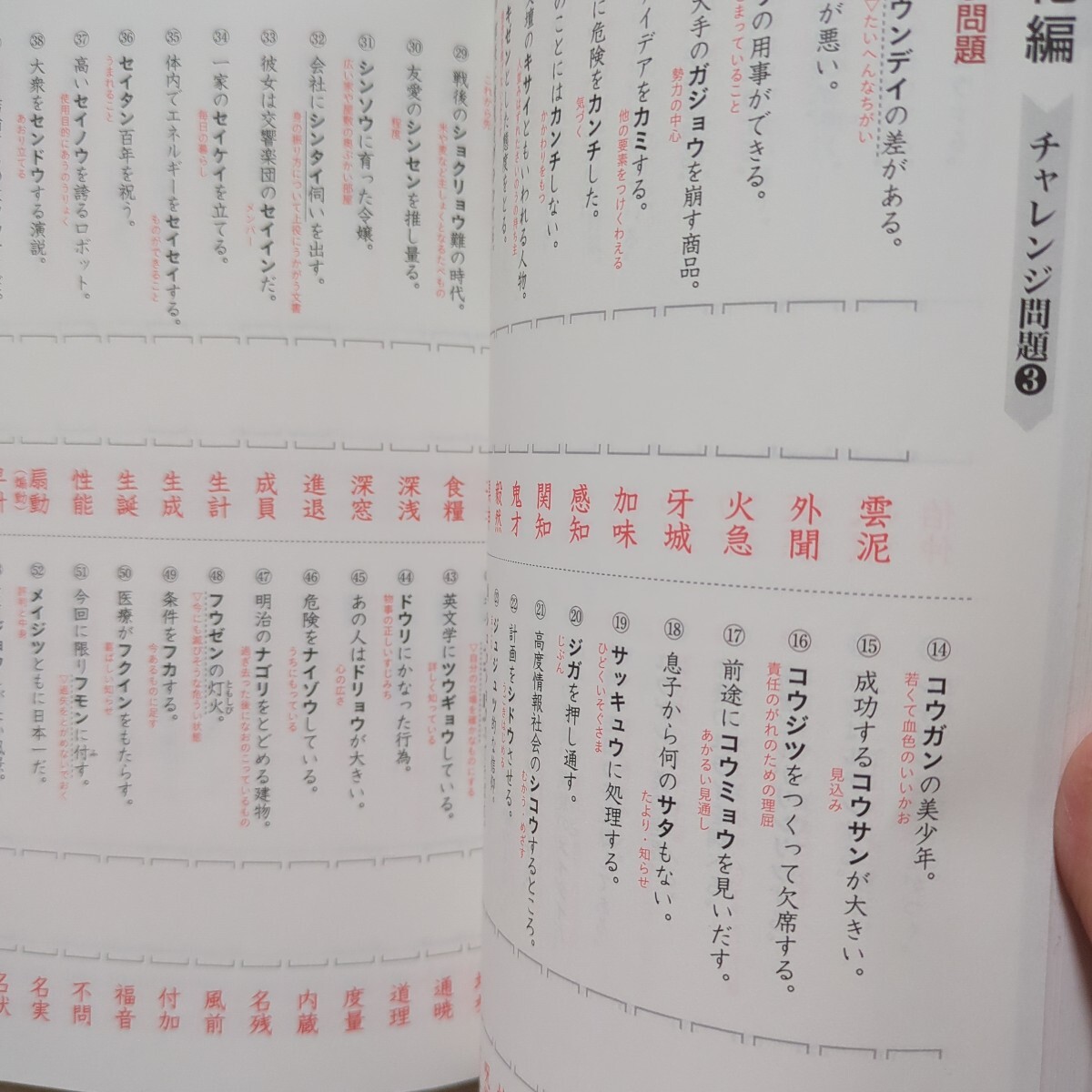 音訓別 重要頻出漢字 リアルマスター3300*高校3年生*used品*半分解いてます!!_画像3