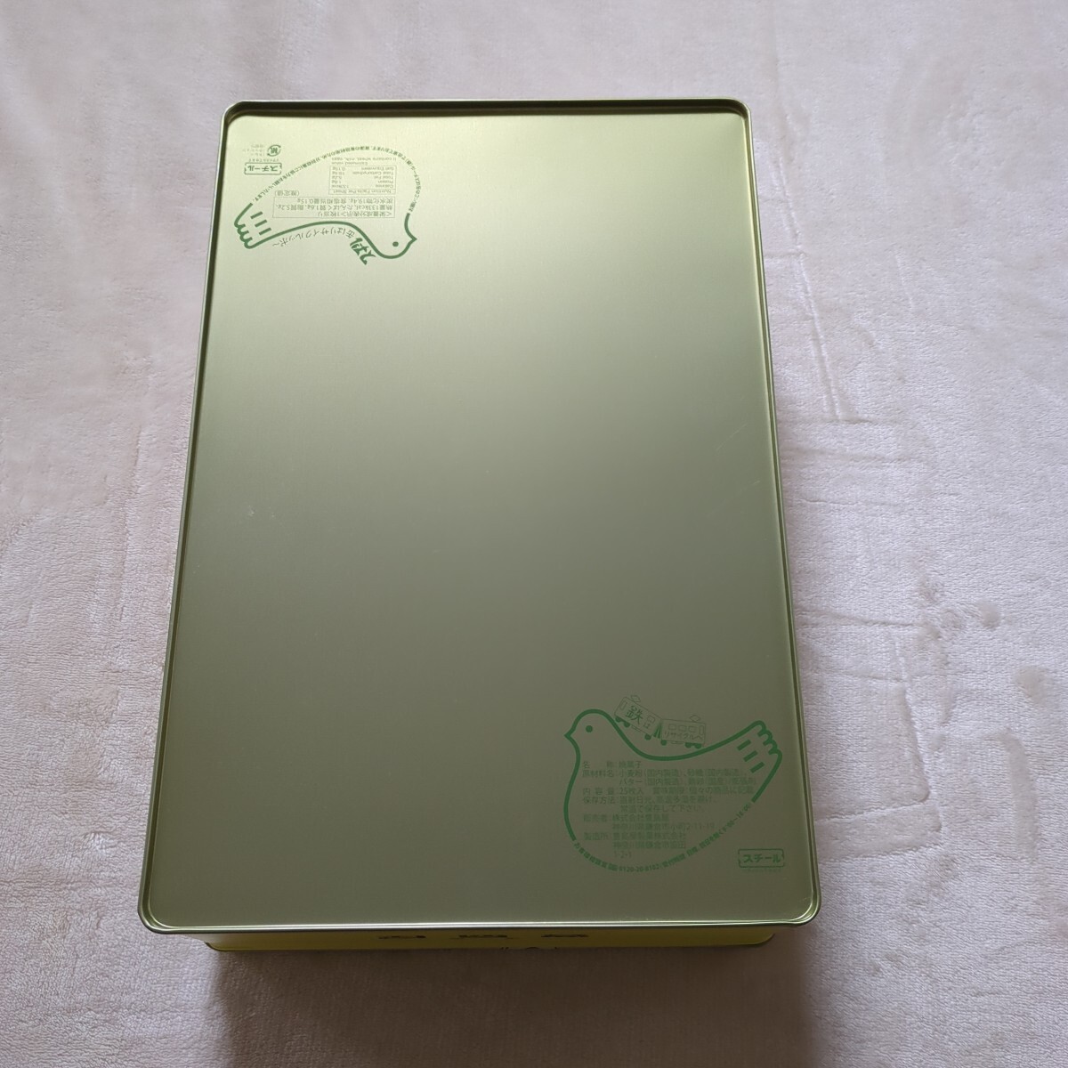 鳩サブレー*空き缶*缶の*スチール缶*used品*25枚入用*34センチ23センチ10センチ_画像4