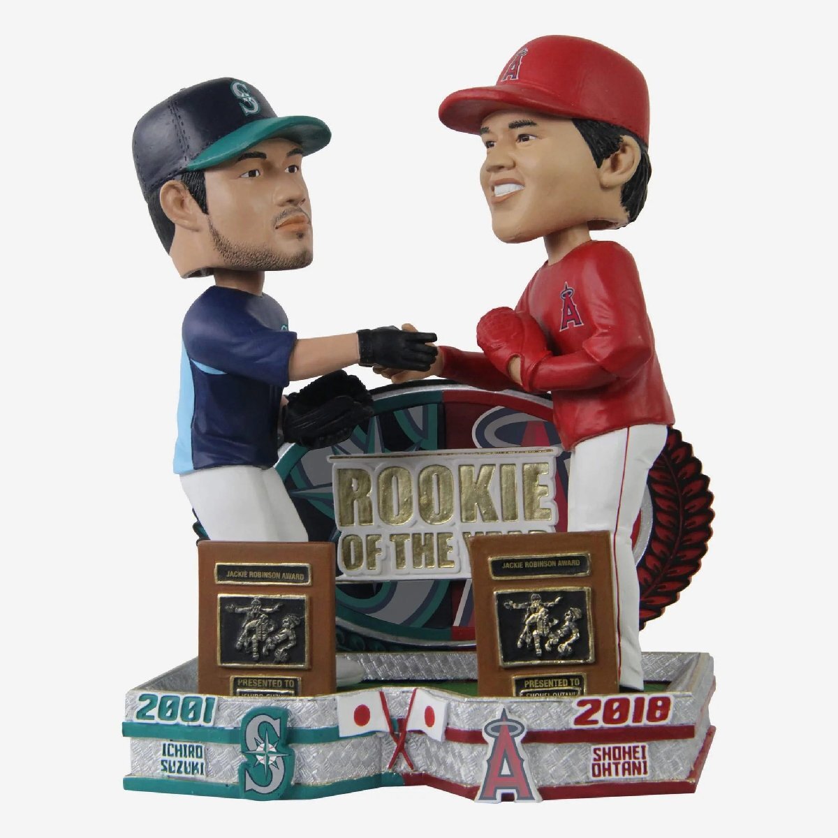 MS】大谷翔平+イチロー 新人賞 受賞記念 ダブル・ボブルヘッド MS】大谷翔平+イチロー 新人賞 受賞記念 ダブル・ボブルヘッド