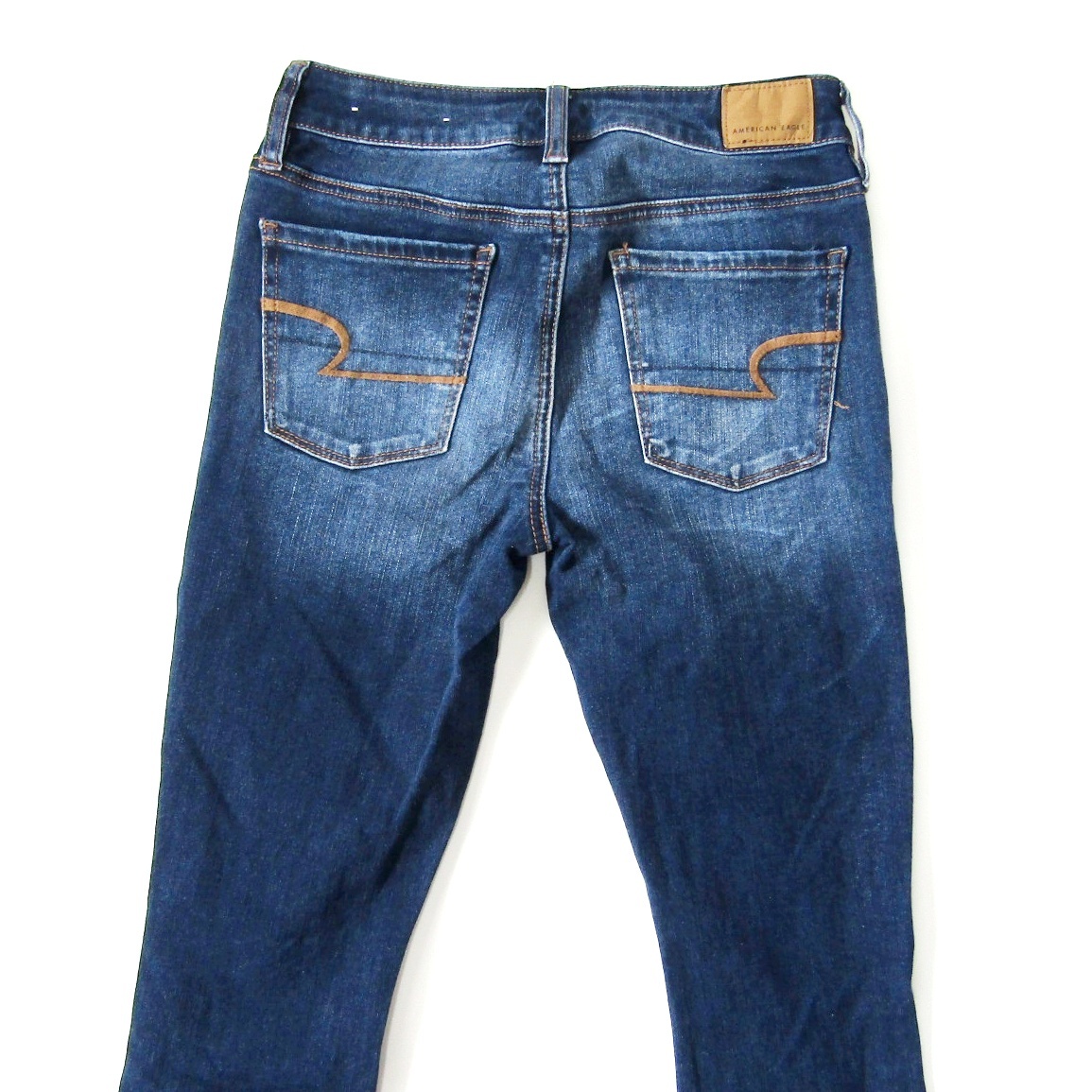 AMERICANEAGLEアメリカンイーグル▼ハイライズジェギング▼クラッシュ加工▼US2SHORT▼ウエスト約68cm