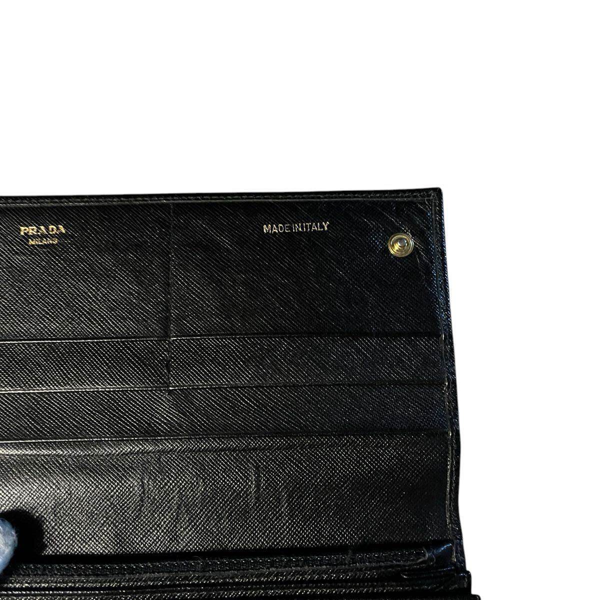 1円スタート 極美品 PRADA プラダ 長財布 サフィアーノレザー 黒 1円スタート 極美品 PRADA プラダ 長財布 サフィアーノレザー 黒