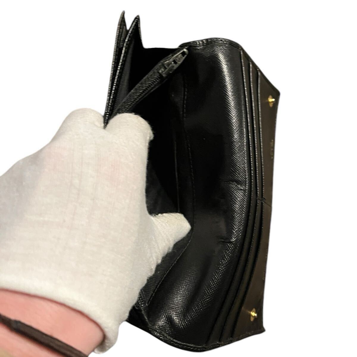 1円スタート 極美品 PRADA プラダ 長財布 サフィアーノレザー 黒 1円スタート 極美品 PRADA プラダ 長財布 サフィアーノレザー 黒