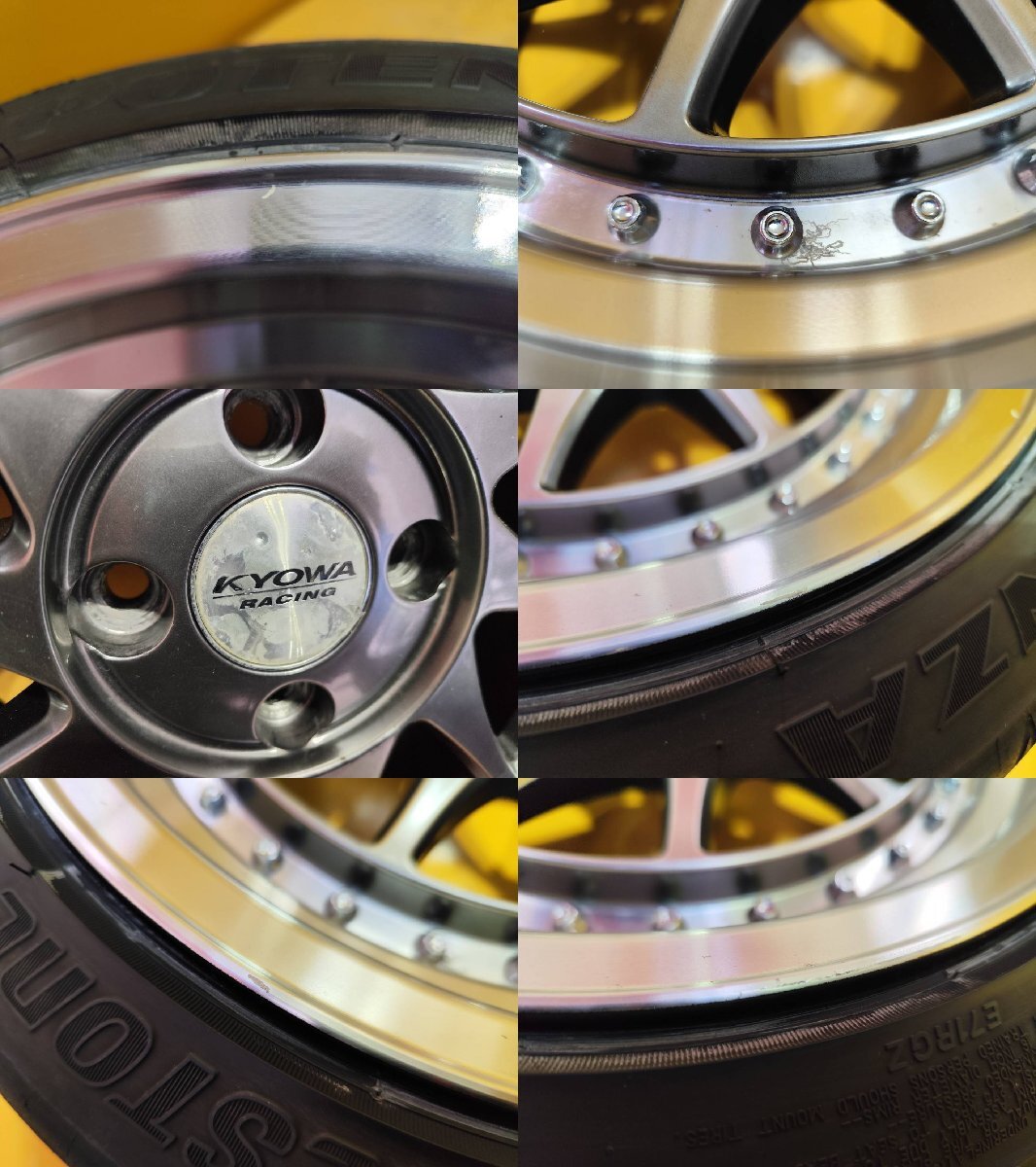 【送料無料】205/45R16 87W BRIDEGSTONE POTENZA RE-71RS ホイール付き KYOWA RACING KR1258【4本セット】★8835