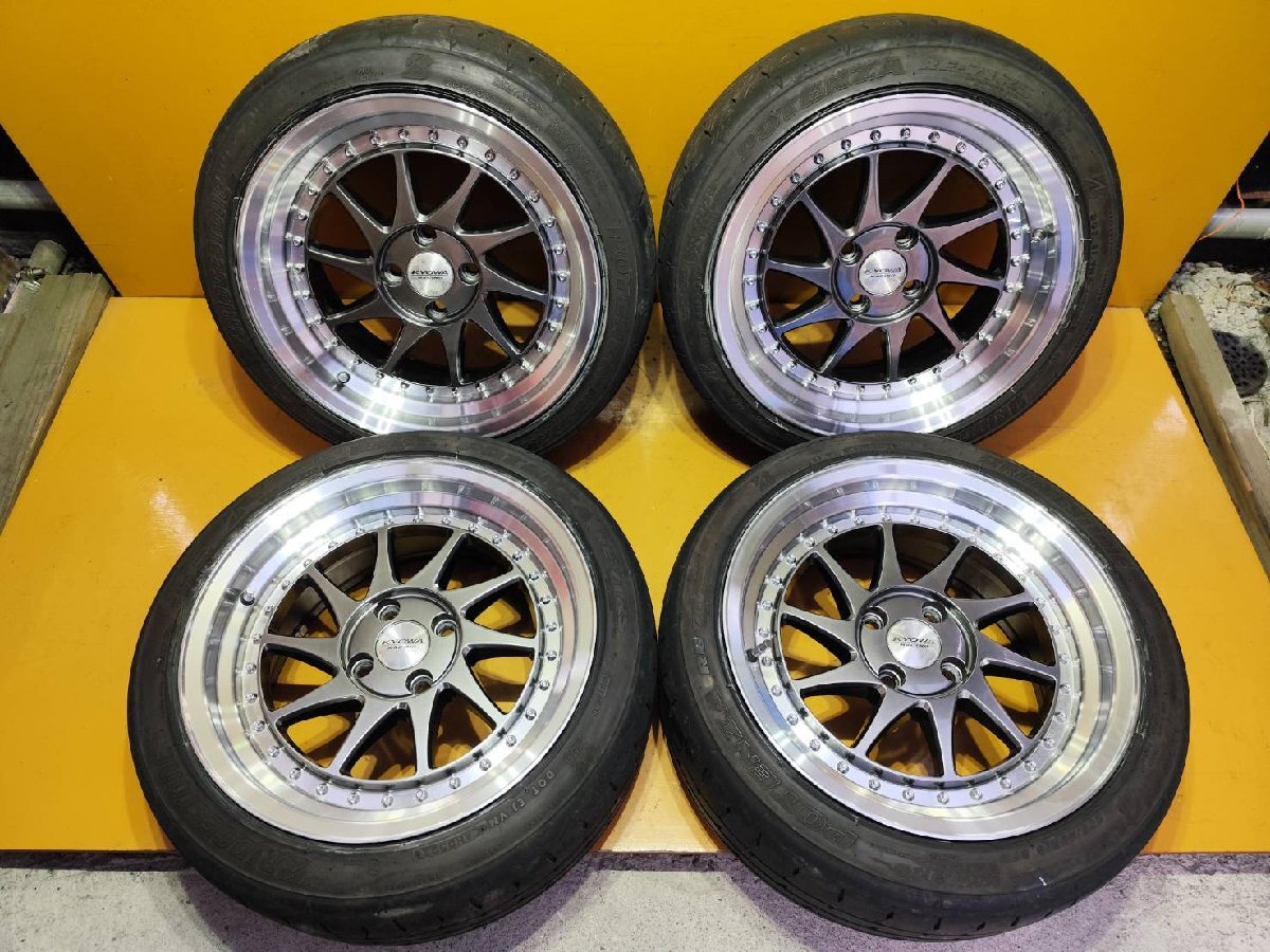 【送料無料】205/45R16 87W BRIDEGSTONE POTENZA RE-71RS ホイール付き KYOWA RACING KR1258【4本セット】★8835