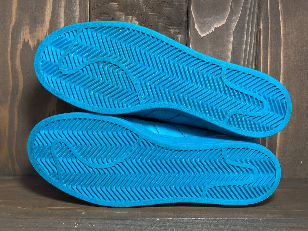 ★adidas × Pharrell Williams SUPER STAR スーパースター スカイ ブルー 2015年制 26.5cm 美品 Used 検 ファレル ウィリアムス
