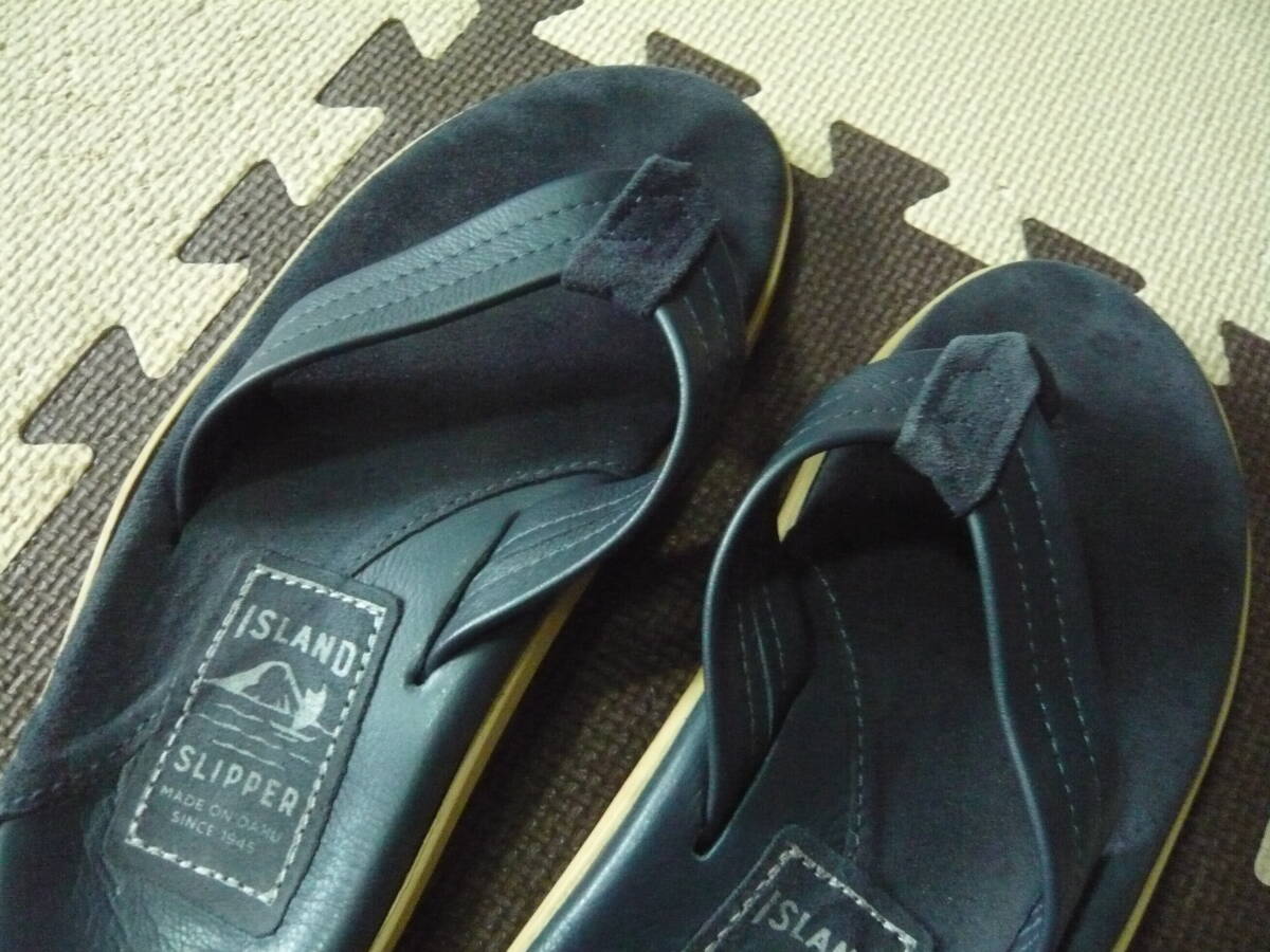 ISLAND SLIPPER MADE IN OAHU Islay ndo тапочки Гаваи производства размер надпись 7 ISLAND PROs.-do кожа 