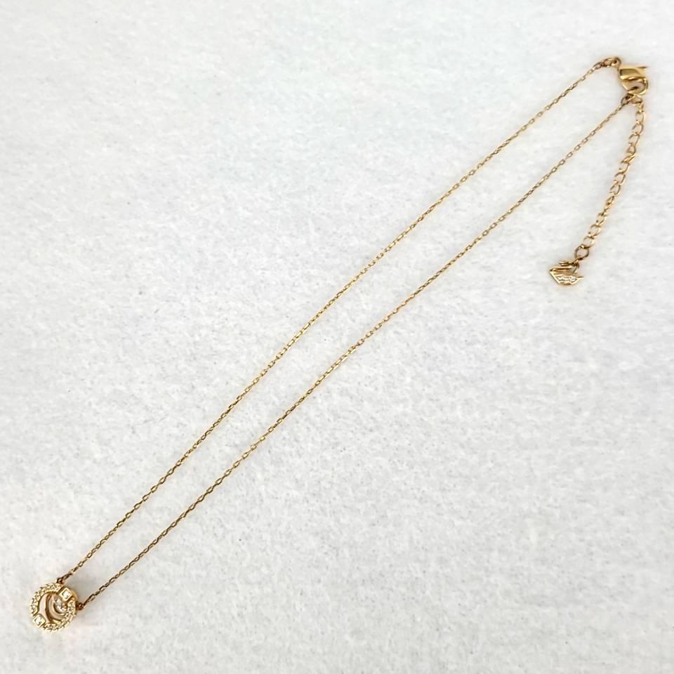極美品 スワロフスキー SWAROVSKI ラウンド ゴールド ライン 極美品 スワロフスキー SWAROVSKI ラウンド ゴールド ライン