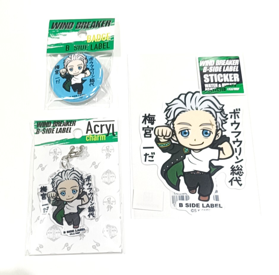 WINDBREAKER 梅宮一 B-SIDE LABELセット ステッカー 缶バッジ WINDBREAKER 梅宮一 B-SIDE LABELセット ステッカー 缶バッジ