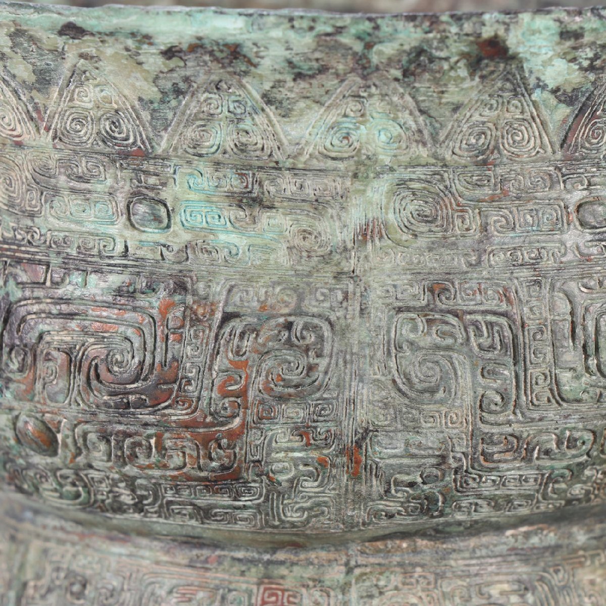 □大成美術□館蔵珍品 青銅器 獣面紋盆(検) 戦漢時代 唐物 □大成美術□館蔵珍品 青銅器 獣面紋盆(検) 戦漢時代 唐物