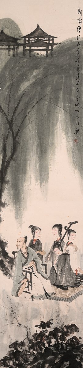 □大成美術□【傅抱石書 紙本 人物図】(検)近代書画家 中国画 □大成美術□【傅抱石書 紙本 人物図】(検)近代書画家 中国画