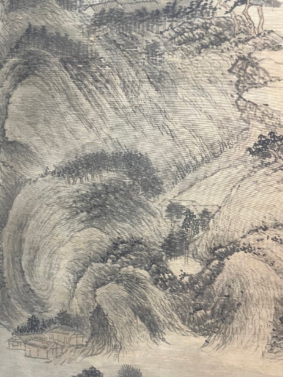 □大成美術□【唐寅書 紙本 山水図】(検)明代書画家 中国画 □大成美術□【唐寅書 紙本 山水図】(検)明代書画家 中国画