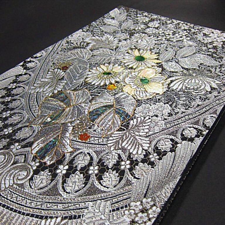 逸品 新品未仕立 豪華作品 藤本隆志 螺鈿入り西陣織高級六通柄 逸品 新品未仕立 豪華作品 藤本隆志 螺鈿入り西陣織高級六通柄