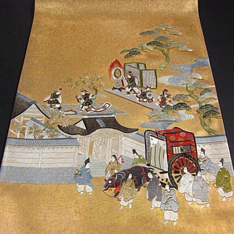 逸品 未仕立 豪華作品 蘇州刺繍 引箔袋帯 本金箔(未仕立て 逸品 未仕立 豪華作品 蘇州刺繍 引箔袋帯 本金箔(未仕立て