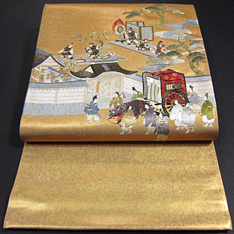 逸品 未仕立 豪華作品 蘇州刺繍 引箔袋帯 本金箔(未仕立て 逸品 未仕立 豪華作品 蘇州刺繍 引箔袋帯 本金箔(未仕立て