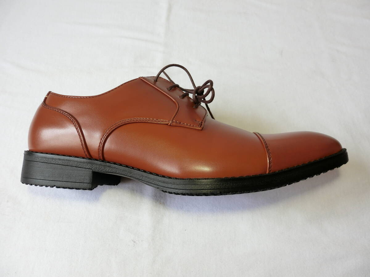 stefanorossi　ステファノロッシ　26㎝　レザーシューズ　革靴　茶　ストレートチップ　未使用_画像4