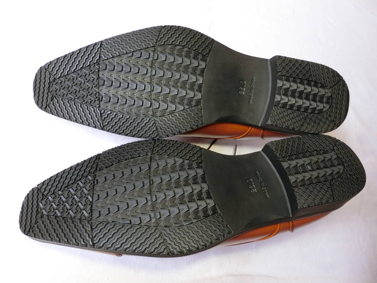 stefanorossi　ステファノロッシ　26㎝　レザーシューズ　革靴　茶　ストレートチップ　未使用_画像6