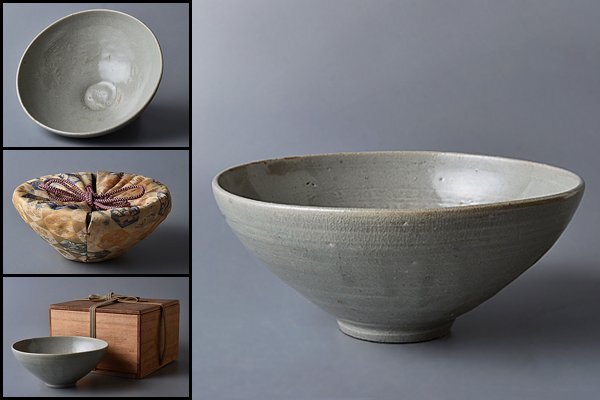k612【和み】茶道具 李朝時代 高麗青磁刻文鉢 仕覆付 検 茶道具 k612【和み】茶道具 李朝時代 高麗青磁刻文鉢 仕覆付 検 茶道具
