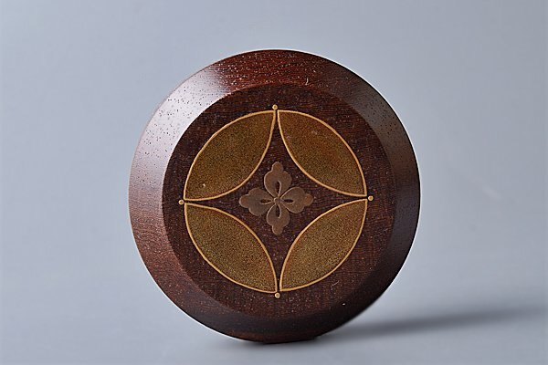 【はこぽす対応商品】 k661【和み】茶道具 金霞作 茶道具煎茶 検 七宝蒔絵鉄刀木吹雪棗 木工、竹工芸