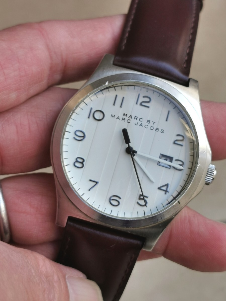 正常動(dòng)作 マークバイマークジェイコブス メンズ腕時(shí)計(jì) 電池新品 MBM5045