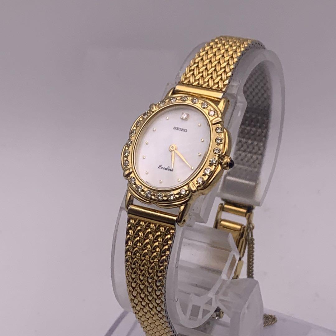 SEIKO セイコー エクセリーヌ ダイヤベゼル シェル文字盤|Yahoo SEIKO セイコー エクセリーヌ ダイヤベゼル シェル文字盤|Yahoo