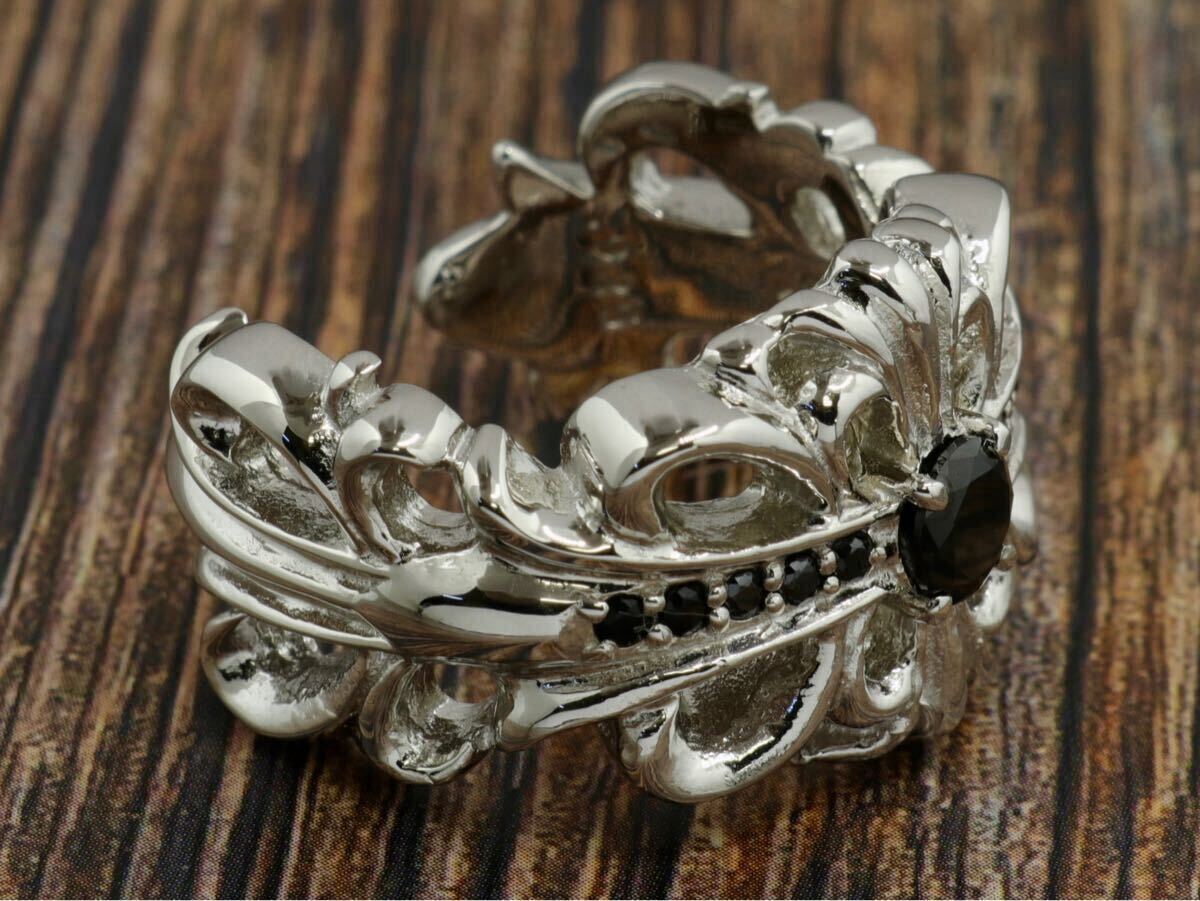 正規品　クロムハーツ　新品加工　プラチナコーティング・18号　パヴェ　ダイヤ 正規品 クロムハーツ 新品加工 プラチナコーティング・18号