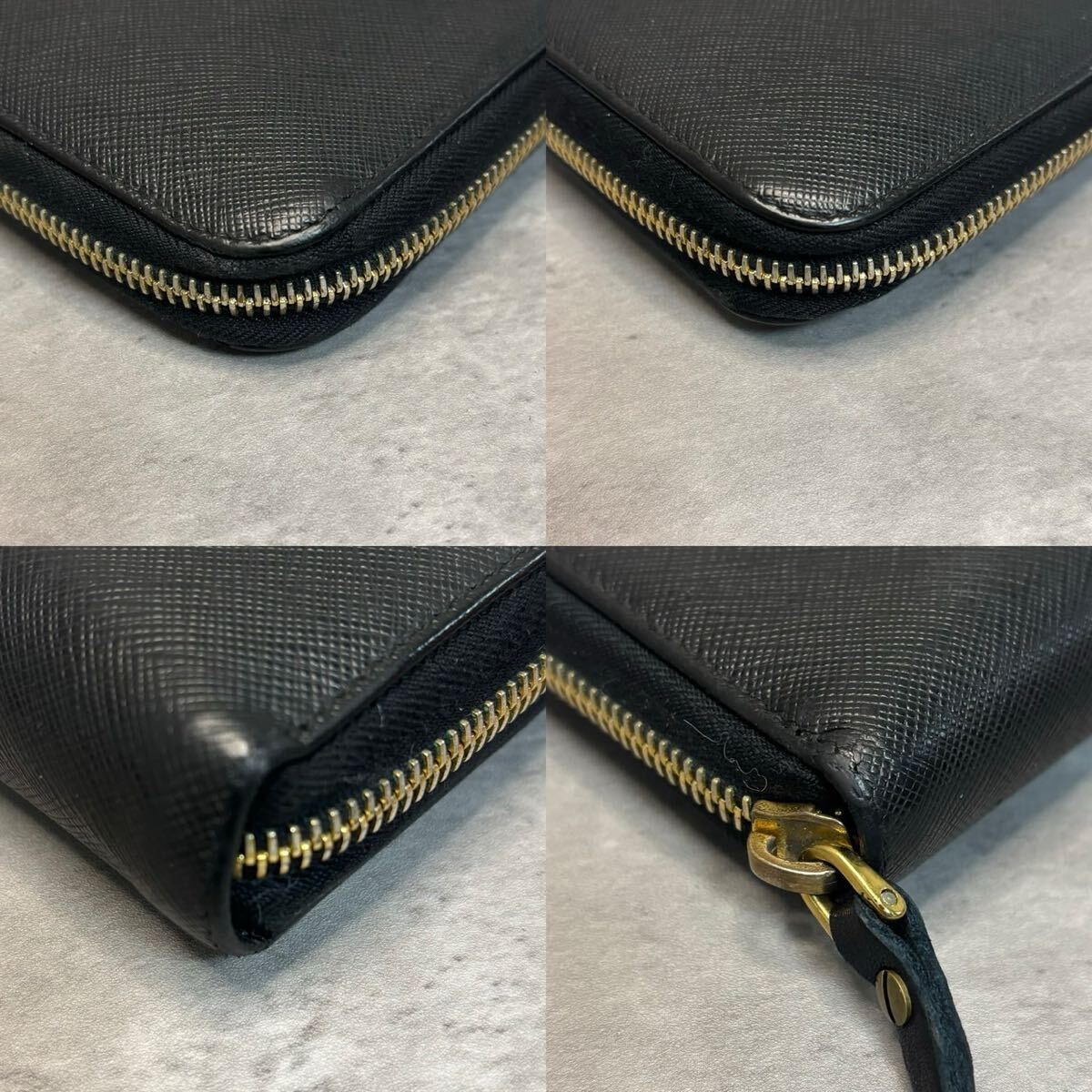 美品/現行】PRADA プラダ 長財布 ラウンドファスナー ジッピー 美品/現行】PRADA プラダ 長財布 ラウンドファスナー ジッピー