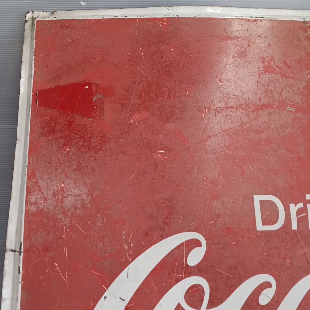 Coca-Cola コカ・コーラ ホーロー看板 約90cm×約90cm 昭和レトロ Coca-Cola コカ・コーラ ホーロー看板 約90cm×約90cm 昭和レトロ