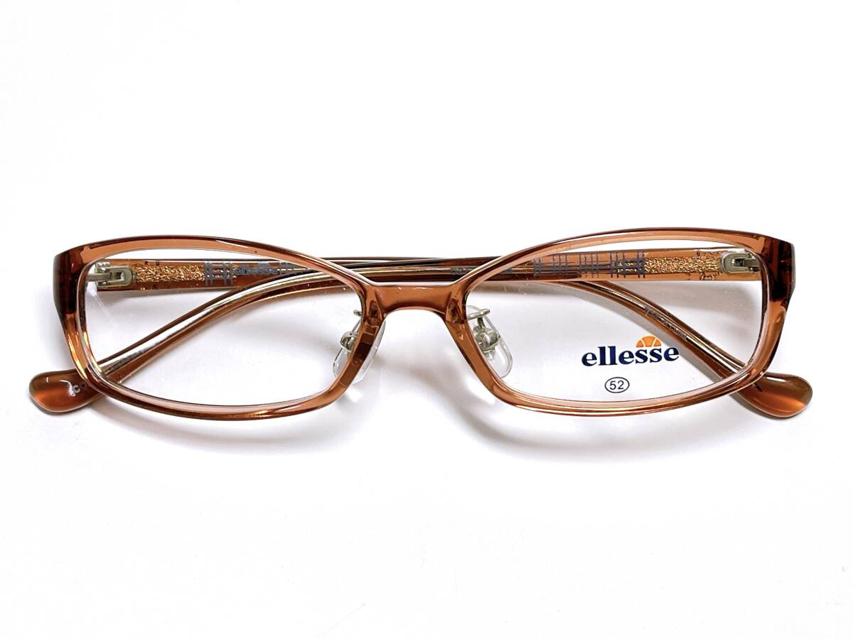 エレッセ ellesse メガネ セルフレーム 茶 クリア メガネ エレッセ ellesse メガネ セルフレーム 茶 クリア メガネ