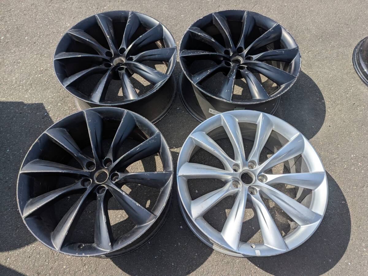 【a3892】鍛造 TESLA MODEL X テスラ モデルX 純正 22インチ 9J +35 / 10J +35 PCD120 ホイール4本
