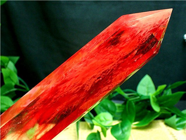 279mm 1115g 超綺麗赤水晶六角柱184E2-52E13D(原石)|売買された 279mm 1115g 超綺麗赤水晶六角柱184E2-52E13D(原石)|売買された