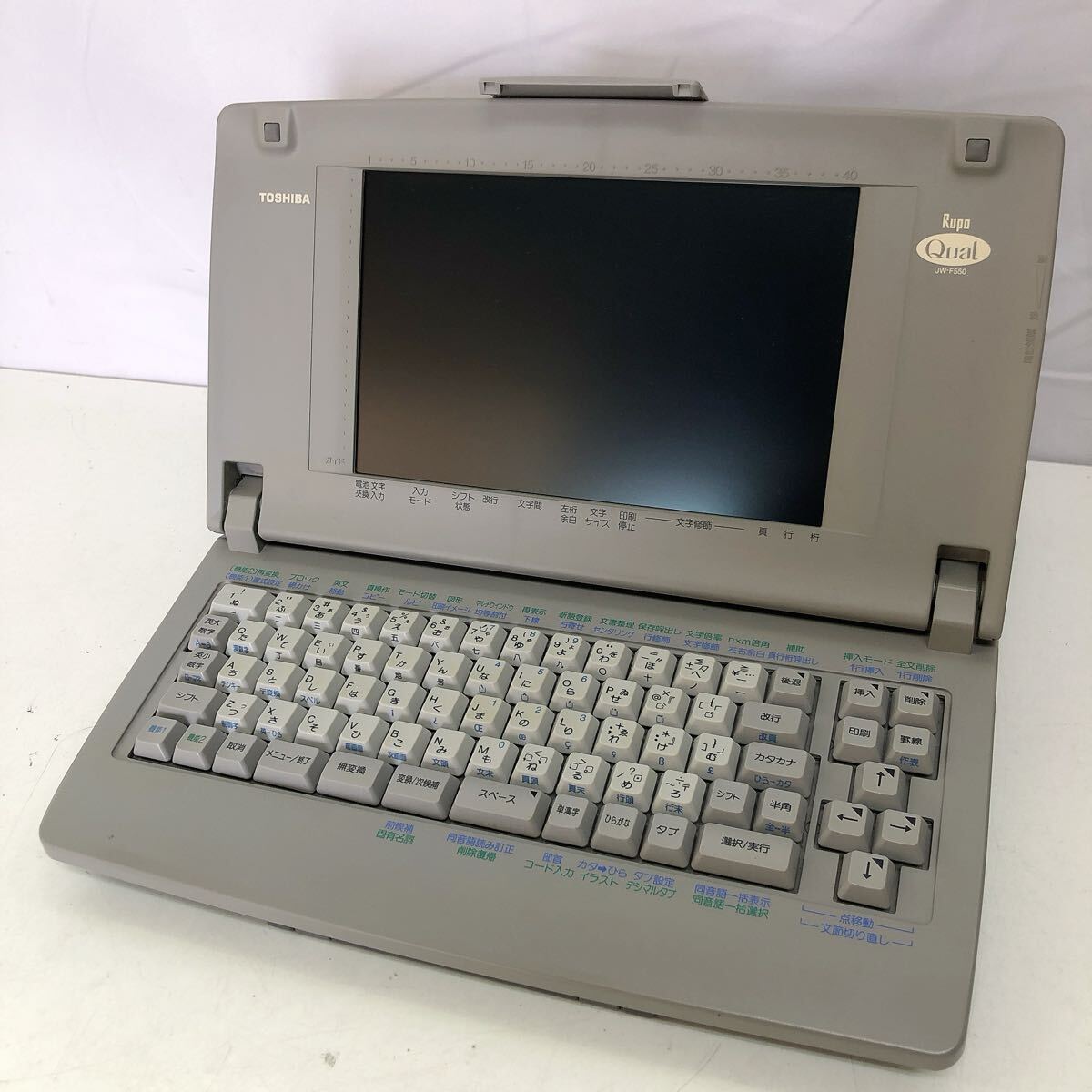 3AD100 TOSHIBA 東芝 ルポ Rupo ワープロ JW-F550 元箱付き 通電 3AD100 TOSHIBA 東芝 ルポ Rupo ワープロ JW-F550 元箱付き 通電