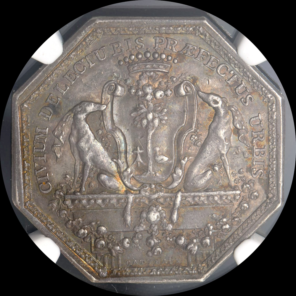 ☆日終 【NGC AU58 希少品】17-18XX年 フランス 八角形ジェトン ☆日終 【NGC AU58 希少品】17-18XX年 フランス 八角形ジェトン