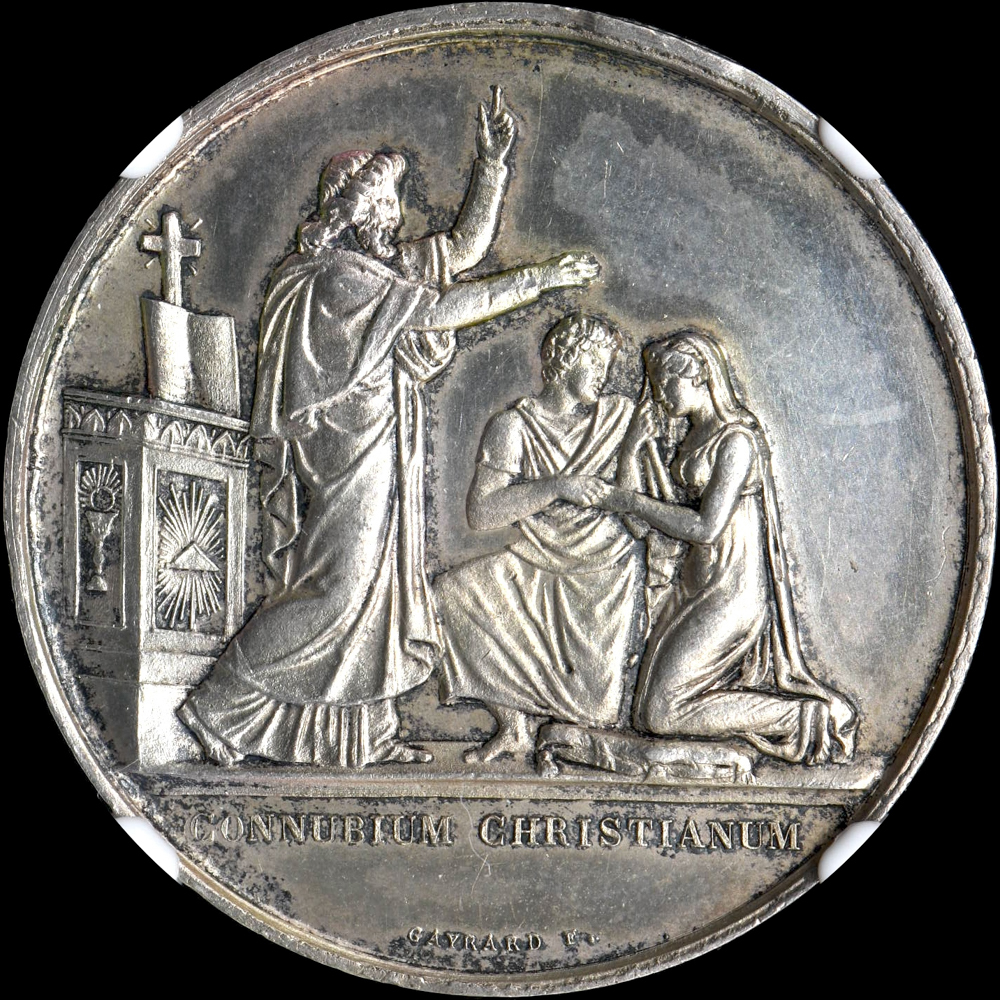 ☆木終 【NGC UNC D】1880 フランス ジェトン銀貨 手彫り文字 ☆木終 【NGC UNC D】1880 フランス ジェトン銀貨 手彫り文字