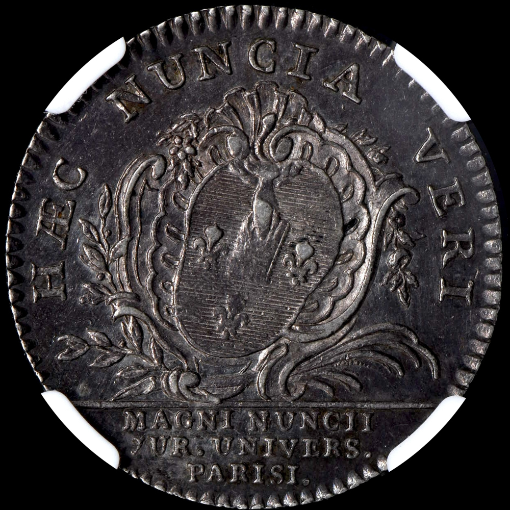 ☆木終 【NGC AU D 希少】1747 フランス ジェトン銀貨 パリ学士 ☆木終 【NGC AU D 希少】1747 フランス ジェトン銀貨 パリ学士