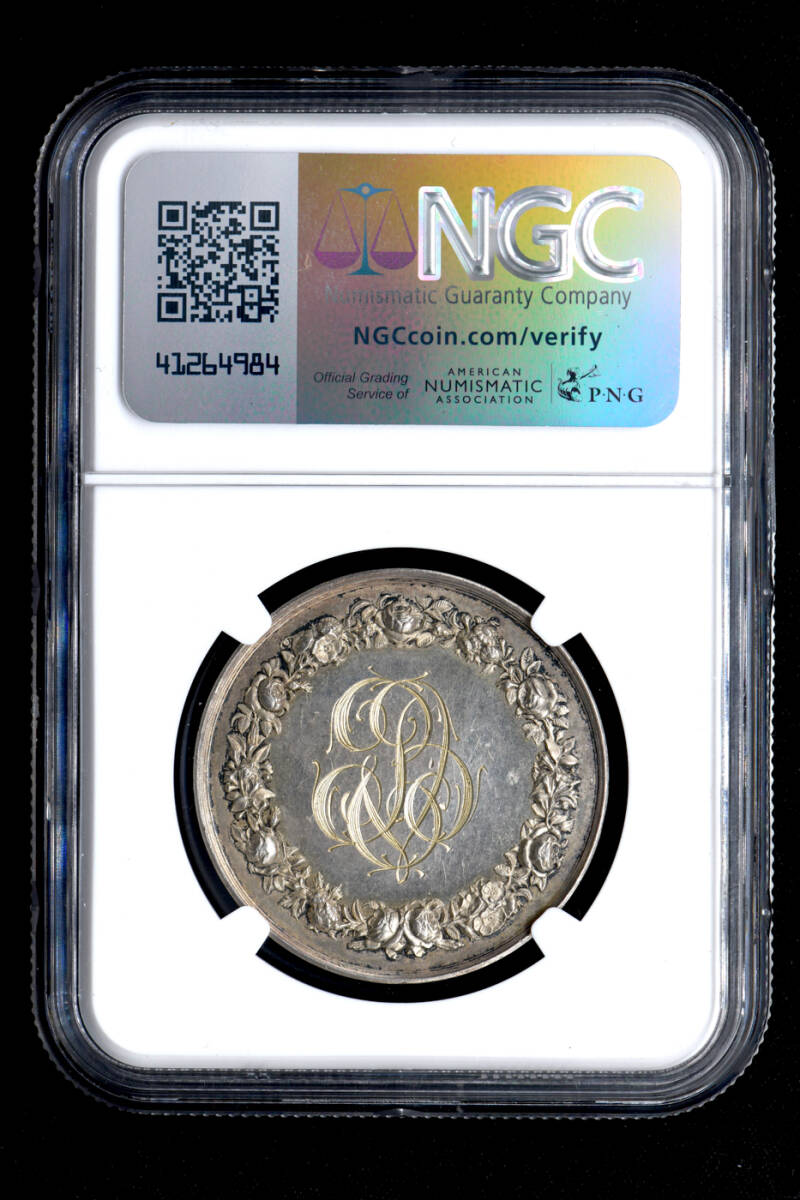 ☆木終 【NGC UNC D】1880 フランス ジェトン銀貨 手彫り文字 ☆木終 【NGC UNC D】1880 フランス ジェトン銀貨 手彫り文字